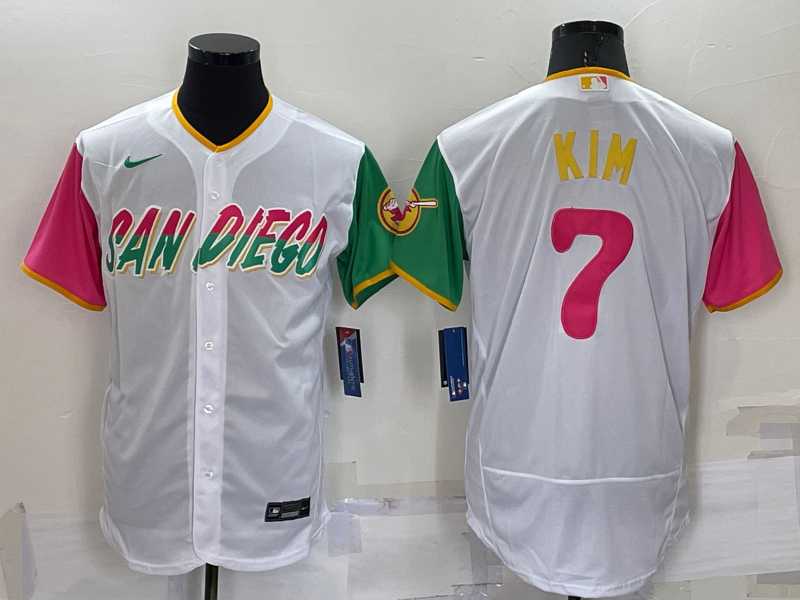 San Diego Padres #7 Ha Seong Kim White 2022 City Connect Flexbase Stitched Jersey,We sell and wholesale San Diego Padres #7 Ha Seong Kim White 2022 City Connect Flexbase Stitched Jersey on line form chian!
